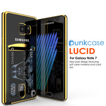 Cargar imagen en el visor de la galería, Funda Galaxy Note FE, Serie PUNKCASE® LUCID Gold | Ranura para Tarjetas | Protector de Pantalla SHIELD | Ajuste Ultra.
