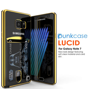 Funda Galaxy Note FE, Serie PUNKCASE® LUCID Gold | Ranura para Tarjetas | Protector de Pantalla SHIELD | Ajuste Ultra.