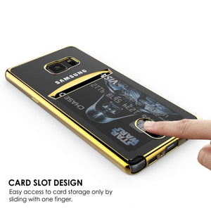 Funda Galaxy Note FE, Serie PUNKCASE® LUCID Gold | Ranura para Tarjetas | Protector de Pantalla SHIELD | Ajuste Ultra.