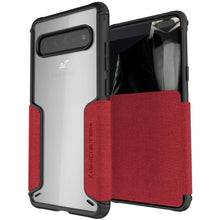Cargar imagen en el visor de la galería, EXEC 3 for Galaxy S10 5G Leather Flip Wallet Case [Red] (Color in image: Red)
