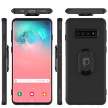Cargar imagen en el visor de la galería, Galaxy S10 Case, Punkcase Magnetix Protective TPU Cover W/ Kickstand, Sceen Protector[Black] 
