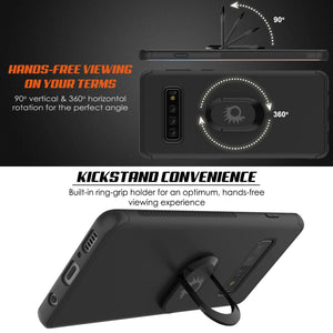 Galaxy S10 Case, Punkcase Magnetix Protective TPU Cover W/ Kickstand, Sceen Protector[Black] (Color in image: blue)