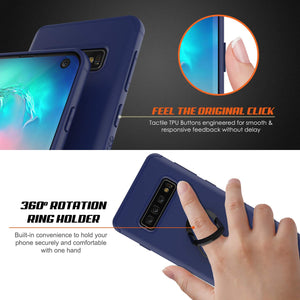 Galaxy S10 Case, Punkcase Magnetix Protective TPU Cover W/ Kickstand, Sceen Protector[Blue] (Color in image: red)