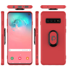 Cargar imagen en el visor de la galería, Galaxy S10 Case, Punkcase Magnetix Protective TPU Cover W/ Kickstand, Sceen Protector[Red] 
