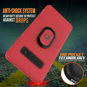 Galaxy S10 Case, Punkcase Magnetix Protective TPU Cover W/ Kickstand, Sceen Protector[Red] 