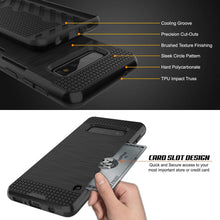 Cargar imagen en el visor de la galería, Galaxy S10 Case, PUNKcase [SLOT Series] [Slim Fit] Dual-Layer Armor Cover w/Integrated Anti-Shock System, Credit Card Slot [Black] (Color in image: Silver)
