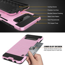 Cargar imagen en el visor de la galería, Galaxy S10 Case, PUNKcase [SLOT Series] [Slim Fit] Dual-Layer Armor Cover w/Integrated Anti-Shock System, Credit Card Slot [Pink] (Color in image: Silver)
