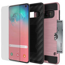 Cargar imagen en el visor de la galería, Galaxy S10 Case, PUNKcase [SLOT Series] [Slim Fit] Dual-Layer Armor Cover w/Integrated Anti-Shock System, Credit Card Slot [Rose Gold] (Color in image: Grey)

