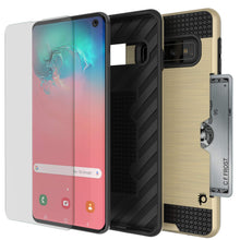 Cargar imagen en el visor de la galería, Galaxy S10 Case, PUNKcase [SLOT Series] [Slim Fit] Dual-Layer Armor Cover w/Integrated Anti-Shock System, Credit Card Slot [Gold] (Color in image: Pink)
