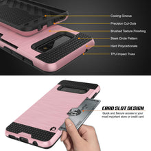 Cargar imagen en el visor de la galería, Galaxy S10 Case, PUNKcase [SLOT Series] [Slim Fit] Dual-Layer Armor Cover w/Integrated Anti-Shock System, Credit Card Slot [Rose Gold] (Color in image: Silver)
