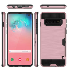 Cargar imagen en el visor de la galería, Galaxy S10 Case, PUNKcase [SLOT Series] [Slim Fit] Dual-Layer Armor Cover w/Integrated Anti-Shock System, Credit Card Slot [Rose Gold] (Color in image: Pink)
