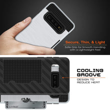 Cargar imagen en el visor de la galería, Galaxy S10 Case, PUNKcase [SLOT Series] [Slim Fit] Dual-Layer Armor Cover w/Integrated Anti-Shock System, Credit Card Slot [White] (Color in image: Gold)
