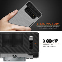 Cargar imagen en el visor de la galería, Galaxy S10 Case, PUNKcase [SLOT Series] [Slim Fit] Dual-Layer Armor Cover w/Integrated Anti-Shock System, Credit Card Slot [Silver] (Color in image: Gold)
