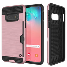 Cargar imagen en el visor de la galería, Galaxy S10e Case, PUNKcase [SLOT Series] [Slim Fit] Dual-Layer Armor Cover w/Integrated Anti-Shock System, Credit Card Slot [Rose Gold] (Color in image: Rose)
