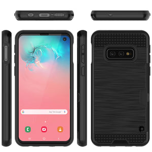 Galaxy S10e Case, PUNKcase [SLOT Series] [Slim Fit] Dual-Layer Armor Cover w/Integrated Anti-Shock System, Credit Card Slot [Black] (Color in image: Navy)
