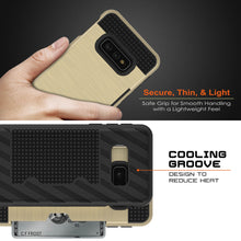 Cargar imagen en el visor de la galería, Galaxy S10e Case, PUNKcase [SLOT Series] [Slim Fit] Dual-Layer Armor Cover w/Integrated Anti-Shock System, Credit Card Slot [Gold] (Color in image: Silver)
