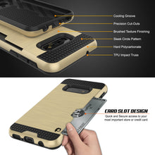 Cargar imagen en el visor de la galería, Galaxy S10e Case, PUNKcase [SLOT Series] [Slim Fit] Dual-Layer Armor Cover w/Integrated Anti-Shock System, Credit Card Slot [Gold] (Color in image: Black)
