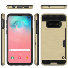 Cargar imagen en el visor de la galería, Galaxy S10e Case, PUNKcase [SLOT Series] [Slim Fit] Dual-Layer Armor Cover w/Integrated Anti-Shock System, Credit Card Slot [Gold] (Color in image: Navy)
