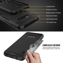 Cargar imagen en el visor de la galería, Galaxy S10e Case, PUNKcase [SLOT Series] [Slim Fit] Dual-Layer Armor Cover w/Integrated Anti-Shock System, Credit Card Slot [Black] (Color in image: Gold)
