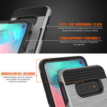 Cargar imagen en el visor de la galería, Galaxy S10e Case, PUNKcase [SLOT Series] [Slim Fit] Dual-Layer Armor Cover w/Integrated Anti-Shock System, Credit Card Slot [Silver] (Color in image: White)
