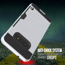 Cargar imagen en el visor de la galería, Galaxy S10e Case, PUNKcase [SLOT Series] [Slim Fit] Dual-Layer Armor Cover w/Integrated Anti-Shock System, Credit Card Slot [White] (Color in image: Grey)
