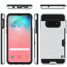 Cargar imagen en el visor de la galería, Galaxy S10e Case, PUNKcase [SLOT Series] [Slim Fit] Dual-Layer Armor Cover w/Integrated Anti-Shock System, Credit Card Slot [White] (Color in image: Navy)
