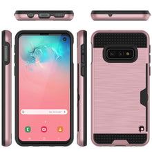 Cargar imagen en el visor de la galería, Galaxy S10e Case, PUNKcase [SLOT Series] [Slim Fit] Dual-Layer Armor Cover w/Integrated Anti-Shock System, Credit Card Slot [Rose Gold] (Color in image: Pink)
