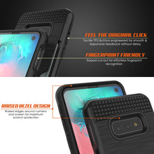 Cargar imagen en el visor de la galería, Galaxy S10e Case, PUNKcase [SLOT Series] [Slim Fit] Dual-Layer Armor Cover w/Integrated Anti-Shock System, Credit Card Slot [Black] (Color in image: White)
