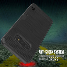 Cargar imagen en el visor de la galería, Galaxy S10e Case, PUNKcase [SLOT Series] [Slim Fit] Dual-Layer Armor Cover w/Integrated Anti-Shock System, Credit Card Slot [Black] (Color in image: Grey)
