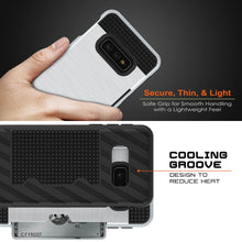 Cargar imagen en el visor de la galería, Galaxy S10e Case, PUNKcase [SLOT Series] [Slim Fit] Dual-Layer Armor Cover w/Integrated Anti-Shock System, Credit Card Slot [White] (Color in image: Silver)
