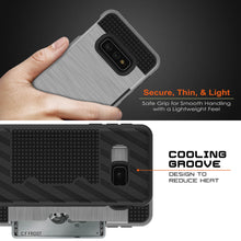 Cargar imagen en el visor de la galería, Galaxy S10e Case, PUNKcase [SLOT Series] [Slim Fit] Dual-Layer Armor Cover w/Integrated Anti-Shock System, Credit Card Slot [Silver] (Color in image: Black)
