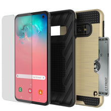 Cargar imagen en el visor de la galería, Galaxy S10e Case, PUNKcase [SLOT Series] [Slim Fit] Dual-Layer Armor Cover w/Integrated Anti-Shock System, Credit Card Slot [Gold] (Color in image: Pink)
