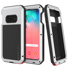 Cargar imagen en el visor de la galería, Galaxy S10e Metal Case, Heavy Duty Military Grade Rugged Armor Cover [White] (Color in image: White)
