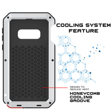 Cargar imagen en el visor de la galería, Galaxy S10e Metal Case, Heavy Duty Military Grade Rugged Armor Cover [White] (Color in image: Red)
