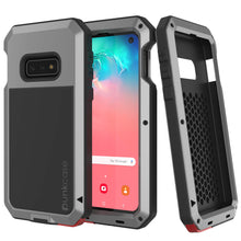Cargar imagen en el visor de la galería, Galaxy S10e Metal Case, Heavy Duty Military Grade Rugged Armor Cover [Silver] (Color in image: Silver)
