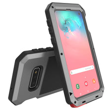 Cargar imagen en el visor de la galería, Galaxy S10e Metal Case, Heavy Duty Military Grade Rugged Armor Cover [Silver] 
