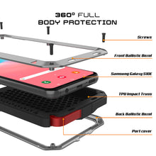 Cargar imagen en el visor de la galería, Galaxy S10e Metal Case, Heavy Duty Military Grade Rugged Armor Cover [Silver] (Color in image: White)
