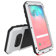 Cargar imagen en el visor de la galería, Galaxy S10e Metal Case, Heavy Duty Military Grade Rugged Armor Cover [White] 
