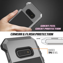 Cargar imagen en el visor de la galería, Galaxy S10e Metal Case, Heavy Duty Military Grade Rugged Armor Cover [Silver] (Color in image: Black)
