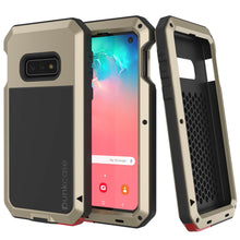 Cargar imagen en el visor de la galería, Galaxy S10e Metal Case, Heavy Duty Military Grade Rugged Armor Cover [Gold] (Color in image: Gold)
