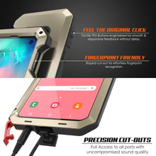 Cargar imagen en el visor de la galería, Galaxy S10e Metal Case, Heavy Duty Military Grade Rugged Armor Cover [Gold] (Color in image: Silver)
