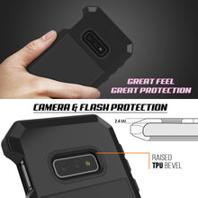 Cargar imagen en el visor de la galería, Galaxy S10e Metal Case, Heavy Duty Military Grade Rugged Armor Cover [Black] (Color in image: Gold)
