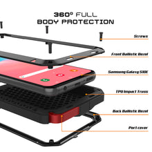 Cargar imagen en el visor de la galería, Galaxy S10e Metal Case, Heavy Duty Military Grade Rugged Armor Cover [Black] (Color in image: White)
