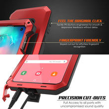 Cargar imagen en el visor de la galería, Galaxy S10e Metal Case, Heavy Duty Military Grade Rugged Armor Cover [Red] (Color in image: Silver)
