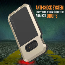 Cargar imagen en el visor de la galería, Galaxy S10e Metal Case, Heavy Duty Military Grade Rugged Armor Cover [Gold] (Color in image: White)
