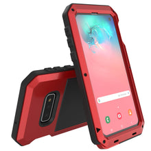 Cargar imagen en el visor de la galería, Galaxy S10e Metal Case, Heavy Duty Military Grade Rugged Armor Cover [Red] 
