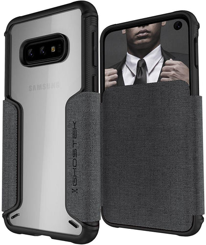 Galaxy S10e Wallet Case | Exec 3 Series [Grey] (Color in image: Grey)
