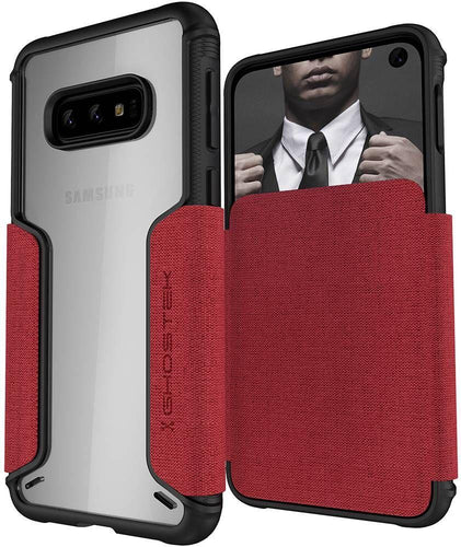 Galaxy S10e Wallet Case | Exec 3 Series [Red] (Color in image: Red)