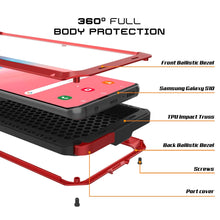 Load image into Gallery viewer, Galaxy S10 Metal Case, Heavy Duty Military Grade Rugged Armor Cover [Red] (Color in image: Silver)
