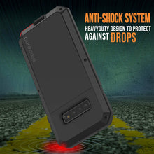 Load image into Gallery viewer, Galaxy S10 Metal Case, Heavy Duty Military Grade Rugged Armor Cover [Black] (Color in image: Neon)
